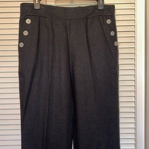 Joie---black wide legged ankle length pants